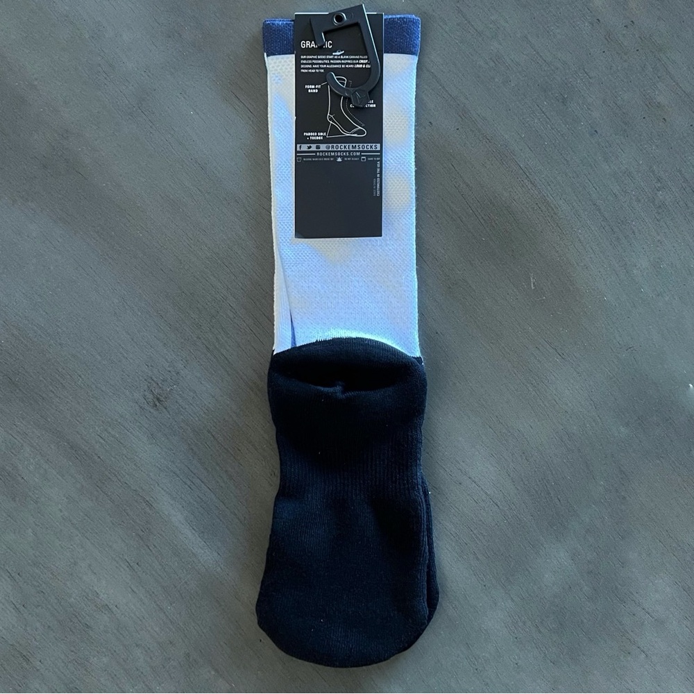 NEW Rock 'EM Penn State Navy Blue White Nittany Lion PSU We Are Socks L XL 9-13 - Picture 4 of 5